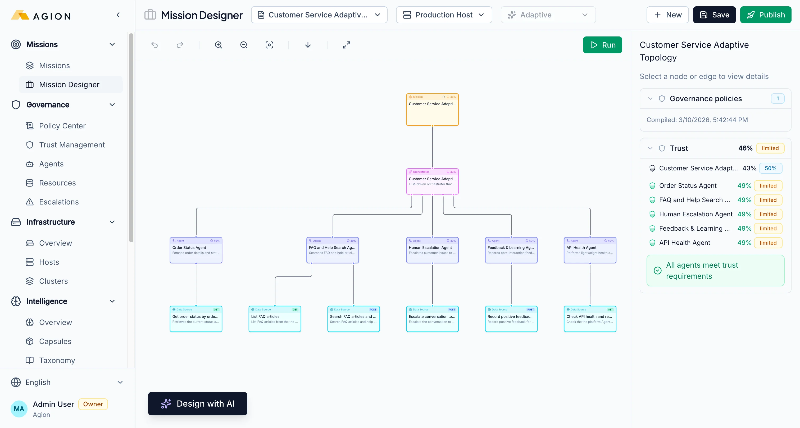 Mission Designer — design governed AI processes visually